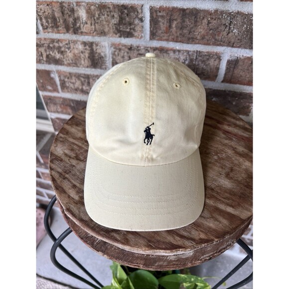 Polo Ralph Lauren Other - Polo Ralph Lauren Hat Cap Strap Back Light Yellow Small Pony Logo Embroidered